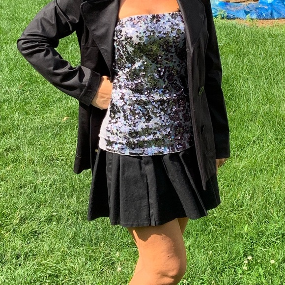 Glitzy clubwear lavender tube top.  Sequins galore - Picture 7 of 8